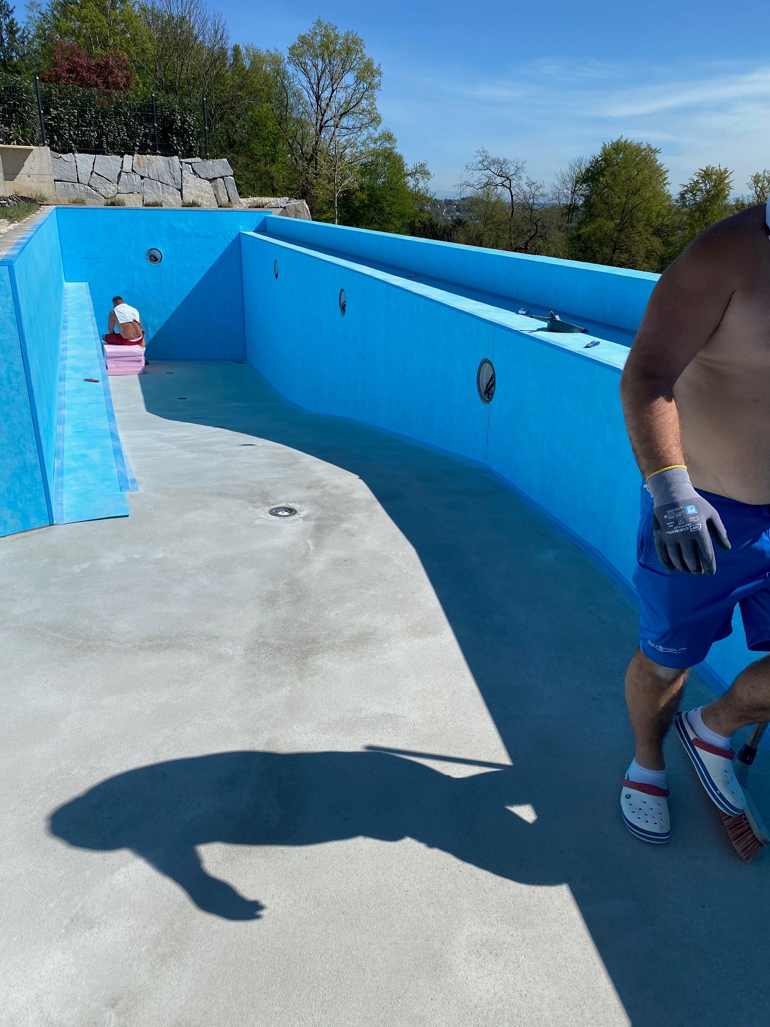 Montage der Poolfolie